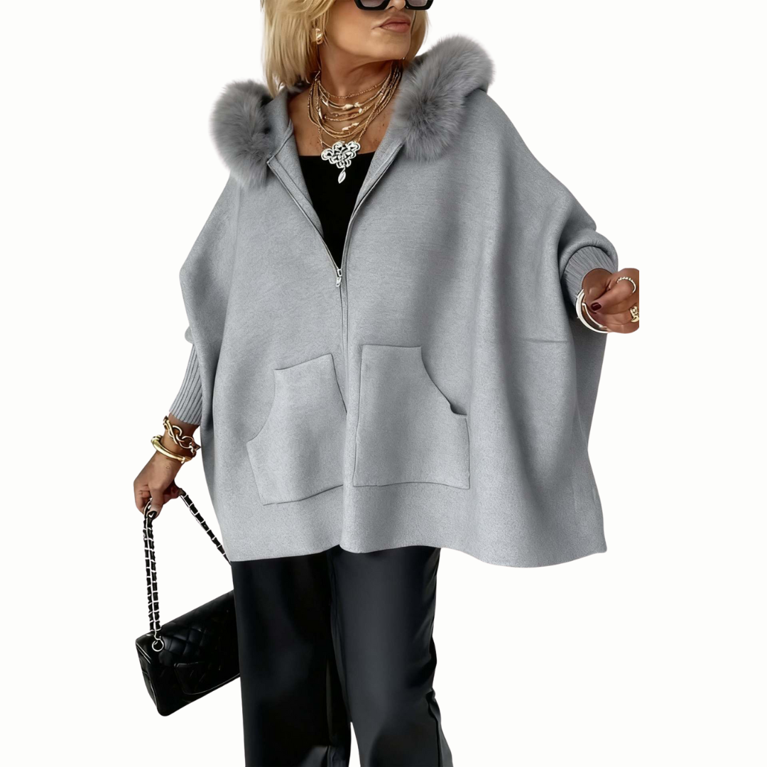 Isadora™ - Rose Elegance Warm Cape Poncho