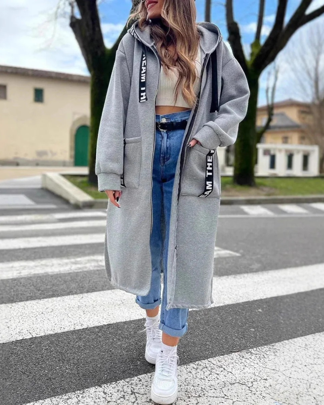 Marie-Claire™ | Élégant Sweat à Capuche Long