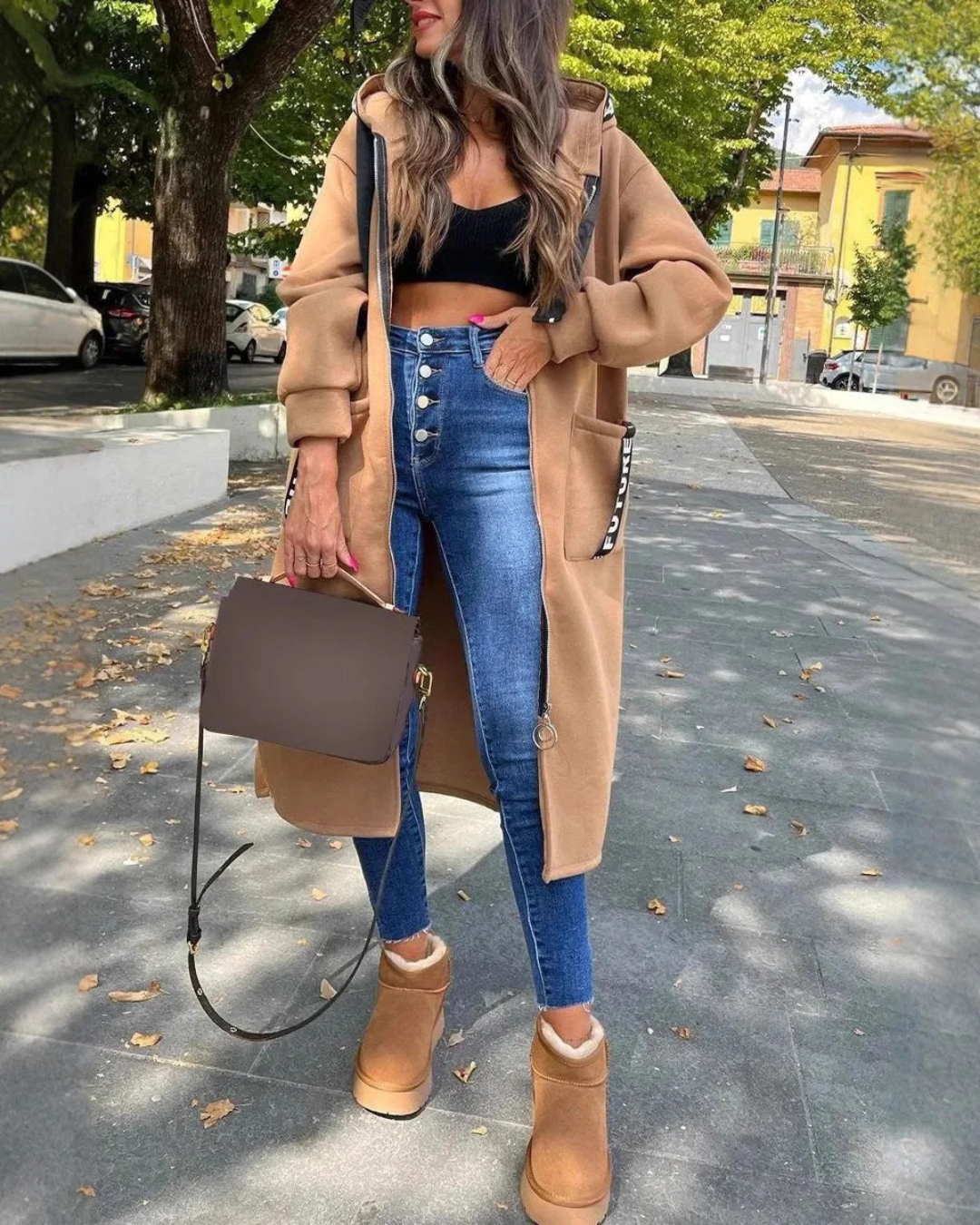 Marie-Claire™ | Élégant Sweat à Capuche Long