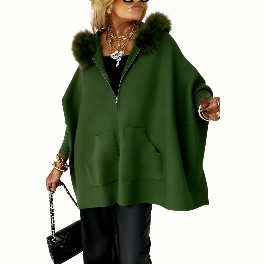 Isadora™ - Rose Elegance Warm Cape Poncho