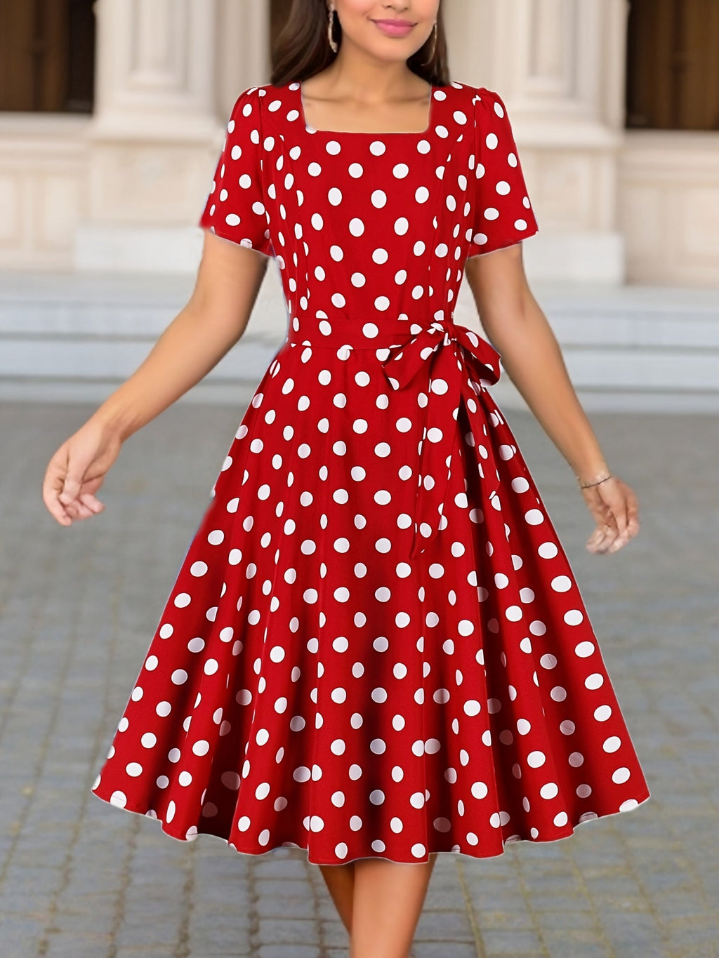 Marguerite™ | Élégante Robe à Pois Confortable et Intemporelle