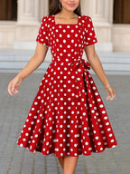Marguerite™ | Élégante Robe à Pois Confortable et Intemporelle