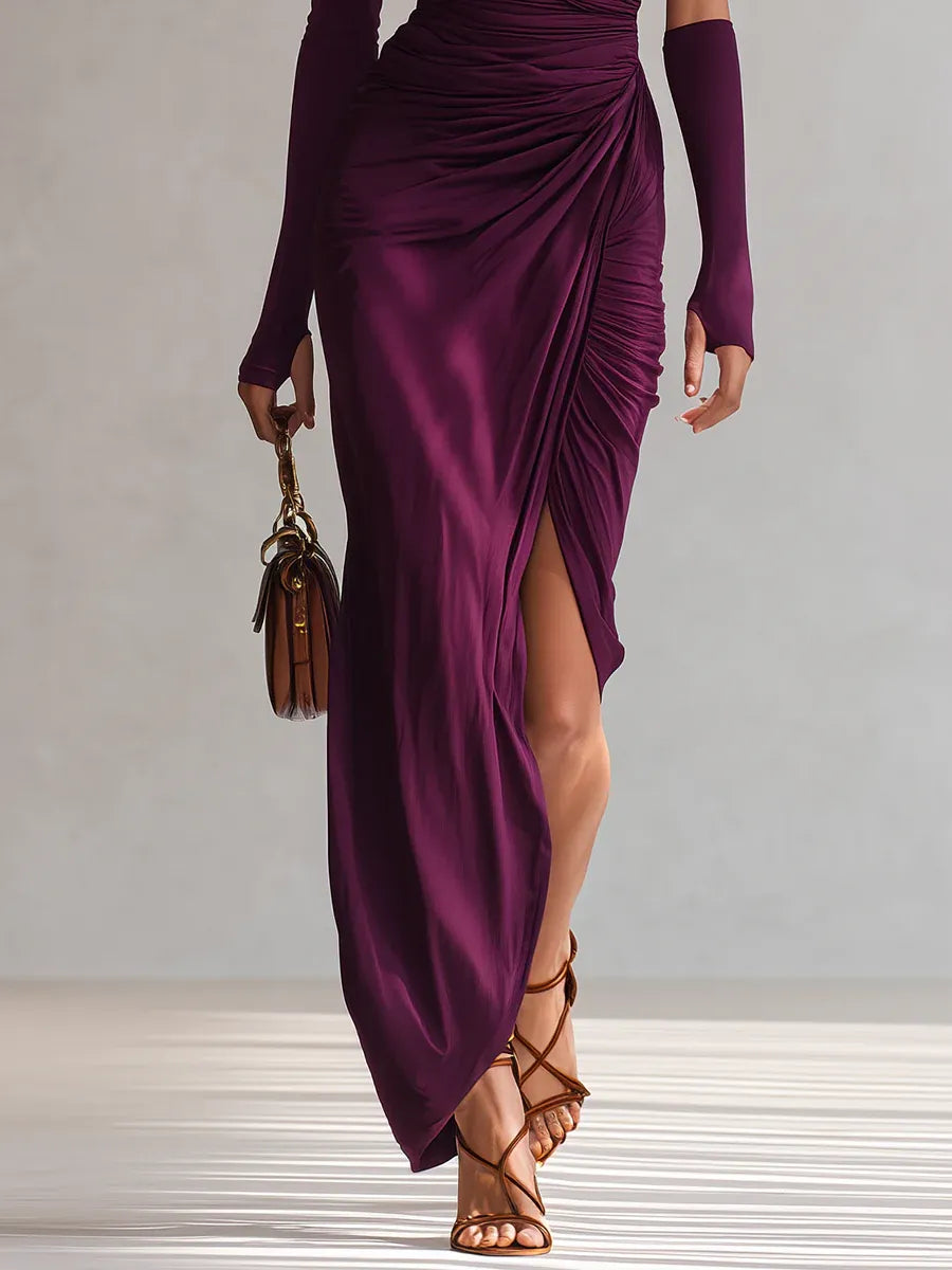 Isadora™ — Robe maxi asymétrique à une épaule