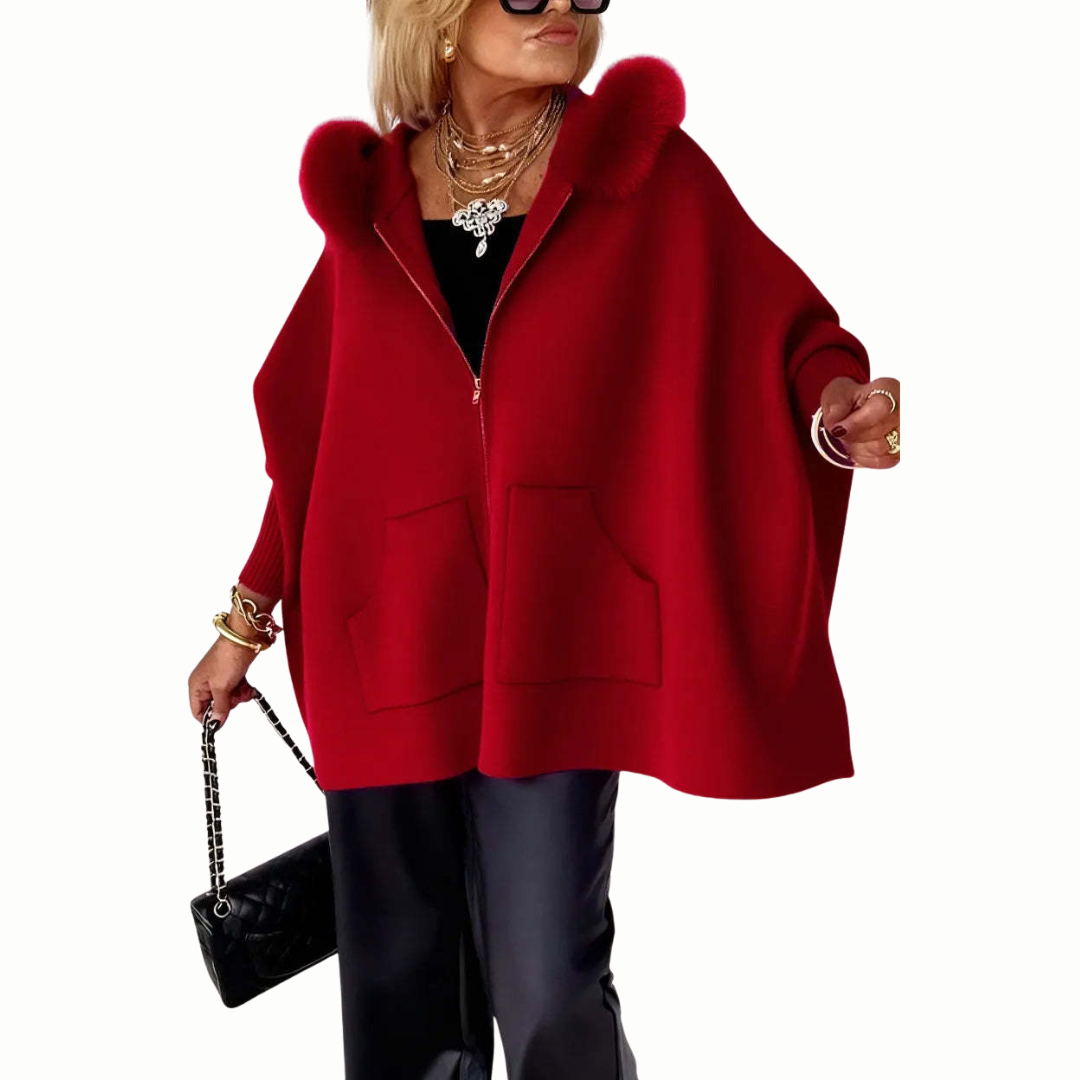 Isadora™ - Rose Elegance Warm Cape Poncho