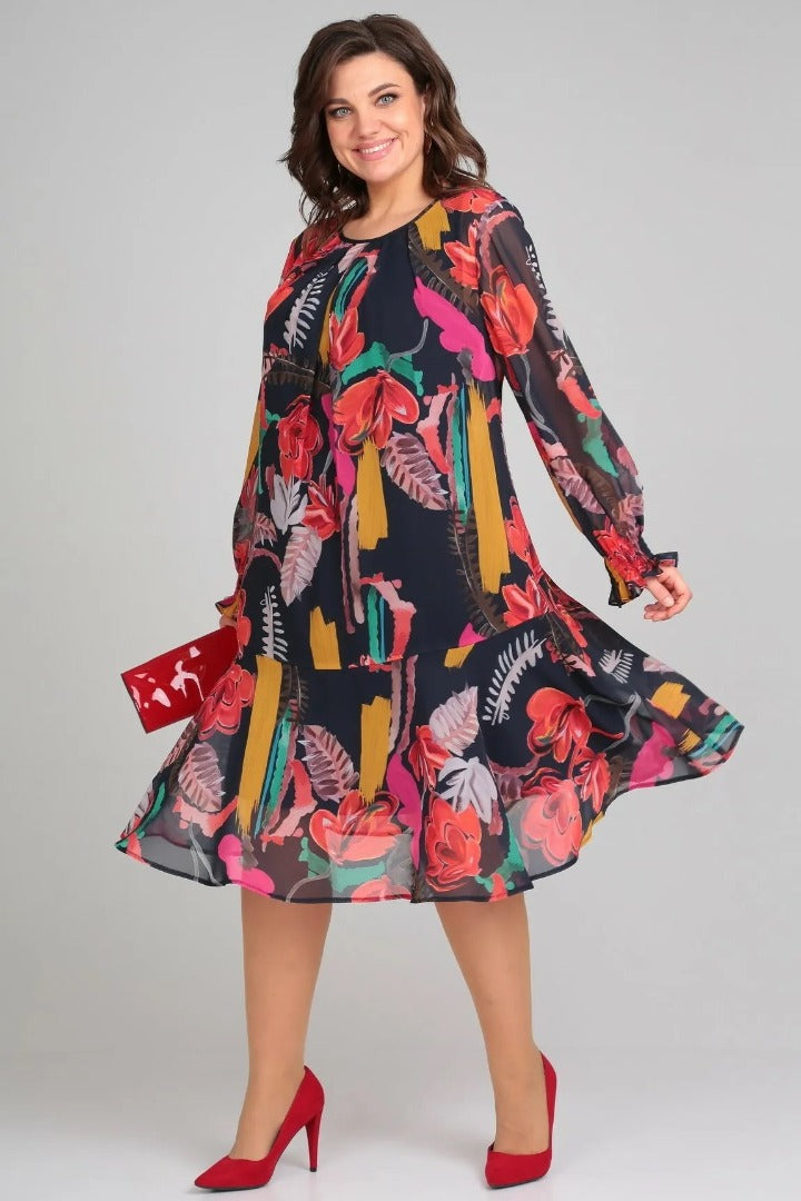 Manuelle™ | Élégante Robe Fleurie Fluide pour Femme