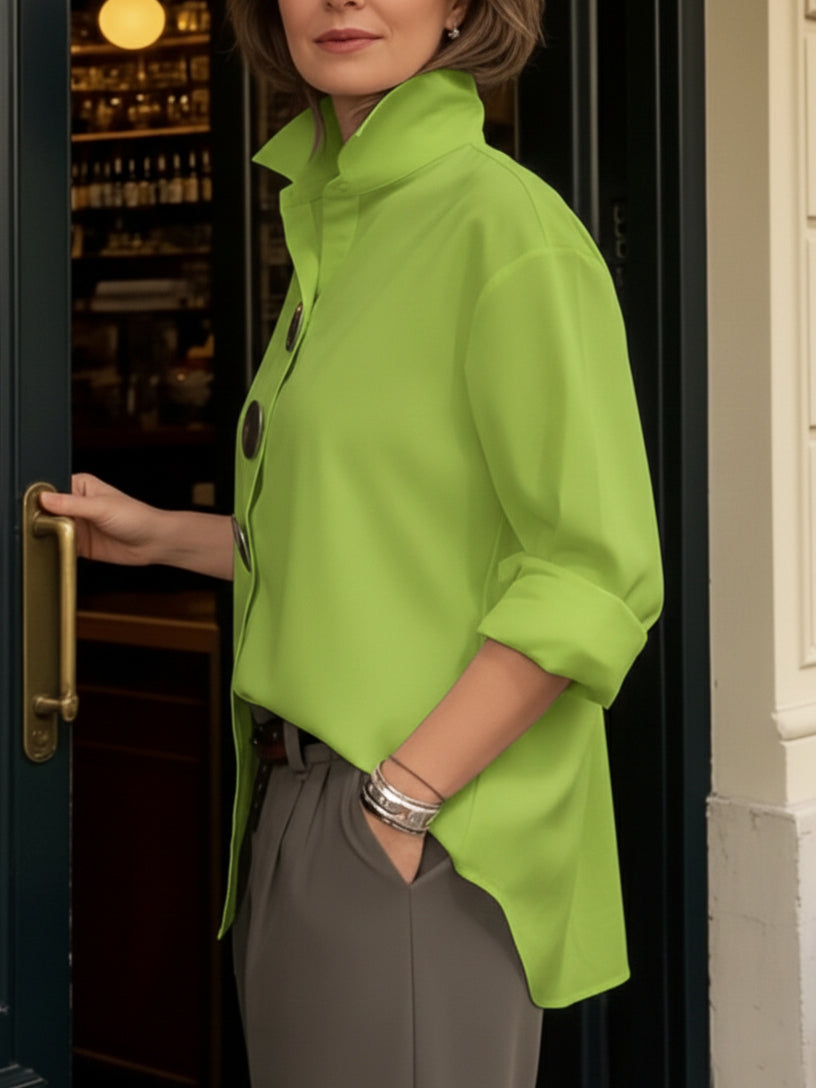 Ariana™ — Chemisier Chic en Soie et Coton