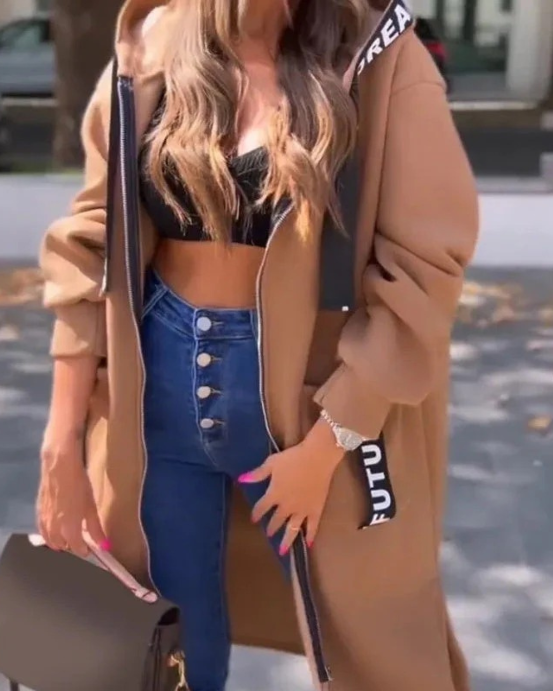 Marie-Claire™ | Élégant Sweat à Capuche Long