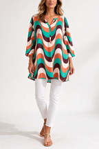 Émilienne™ — Tunique d'été fluide à imprimé confortable