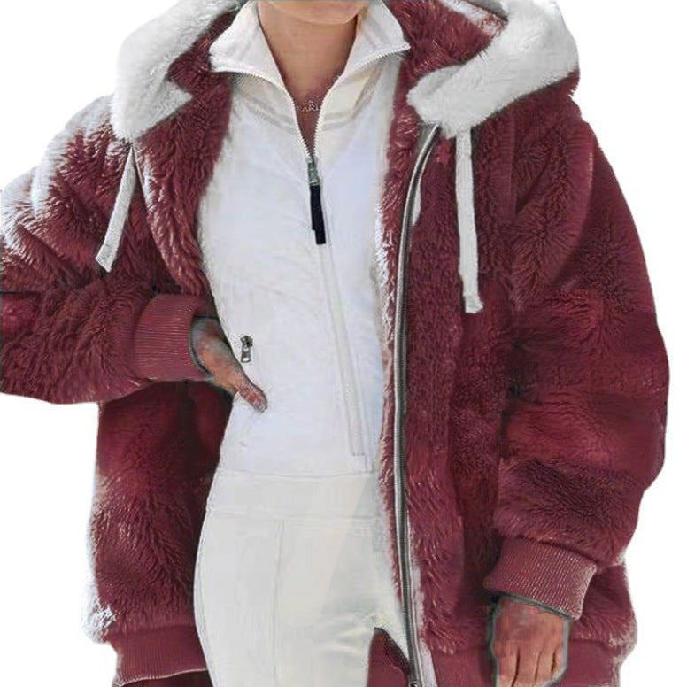 Aléana™ – Veste d'hiver chic et chaleureuse avec capuche et zip
