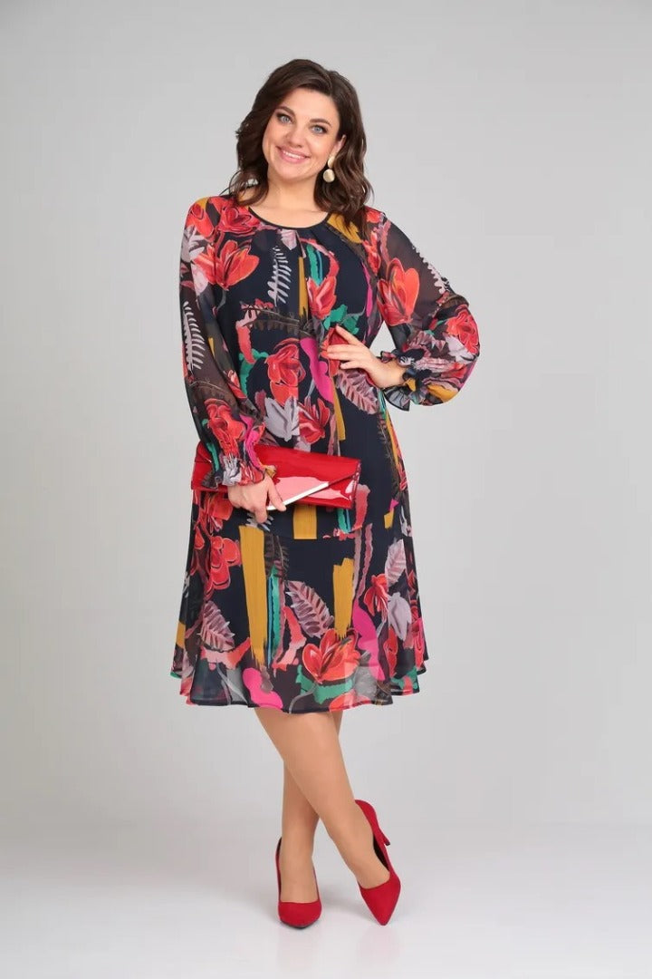 Manuelle™ | Élégante Robe Fleurie Fluide pour Femme