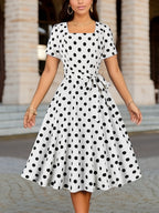 Marguerite™ | Élégante Robe à Pois Confortable et Intemporelle