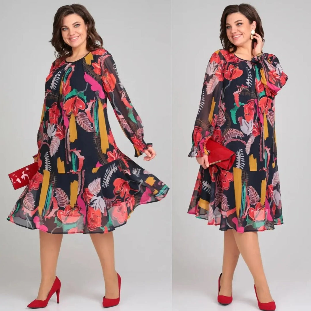 Manuelle™ | Élégante Robe Fleurie Fluide pour Femme