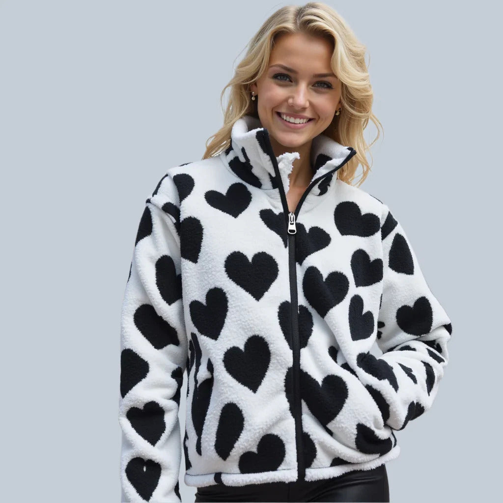 Katharina™ | Veste Réversible en Cœur – Élégance et Confort Polyvalent