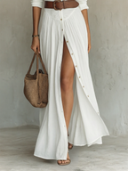 Amélia™ — Élégante robe maxi avec col à revers