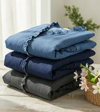 Clémence™ — Fluid V-Neck Blouse with Ruffles