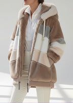 Aléana™ – Veste d'hiver chic et chaleureuse avec capuche et zip