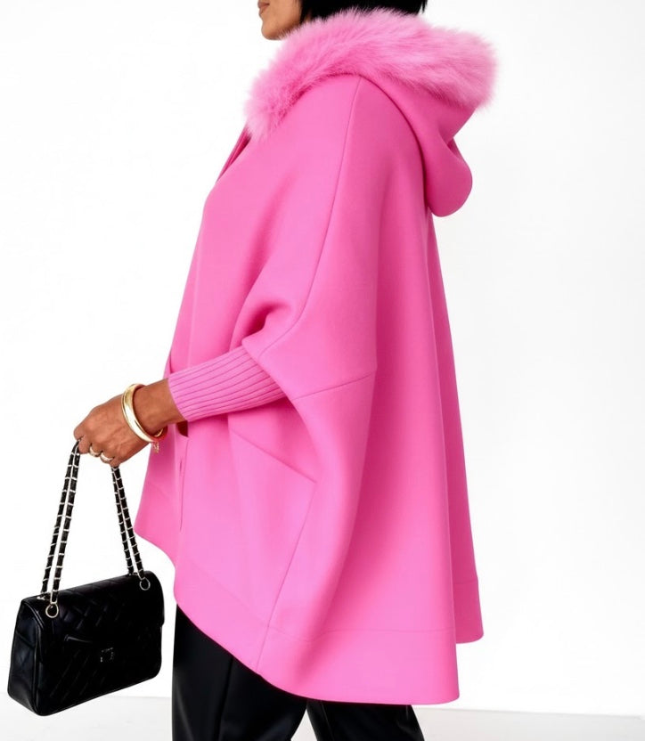 Isadora™ - Rose Elegance Warm Cape Poncho