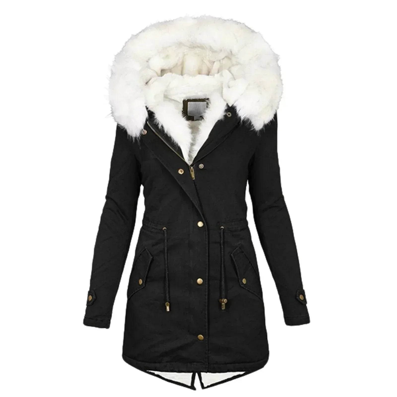 Giulia d’Hiver™ — Élégant manteau chaud avec capuche