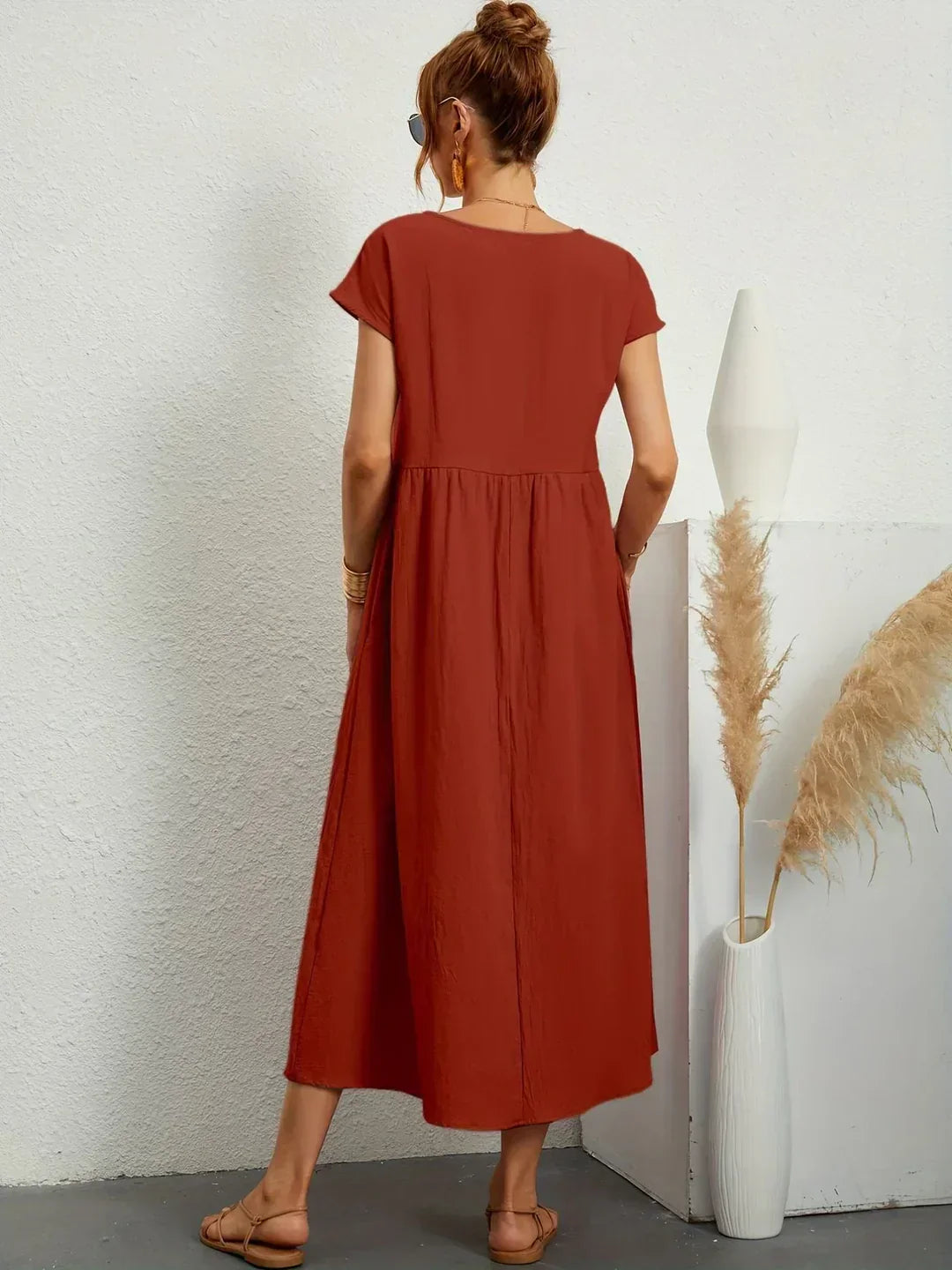 Gabrielle™ — Élégante Robe Midi Fluide au Style Intemporel