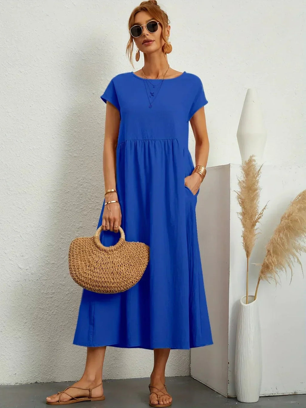 Gabrielle™ - Élégante Robe Midi Fluide au Style Intemporel