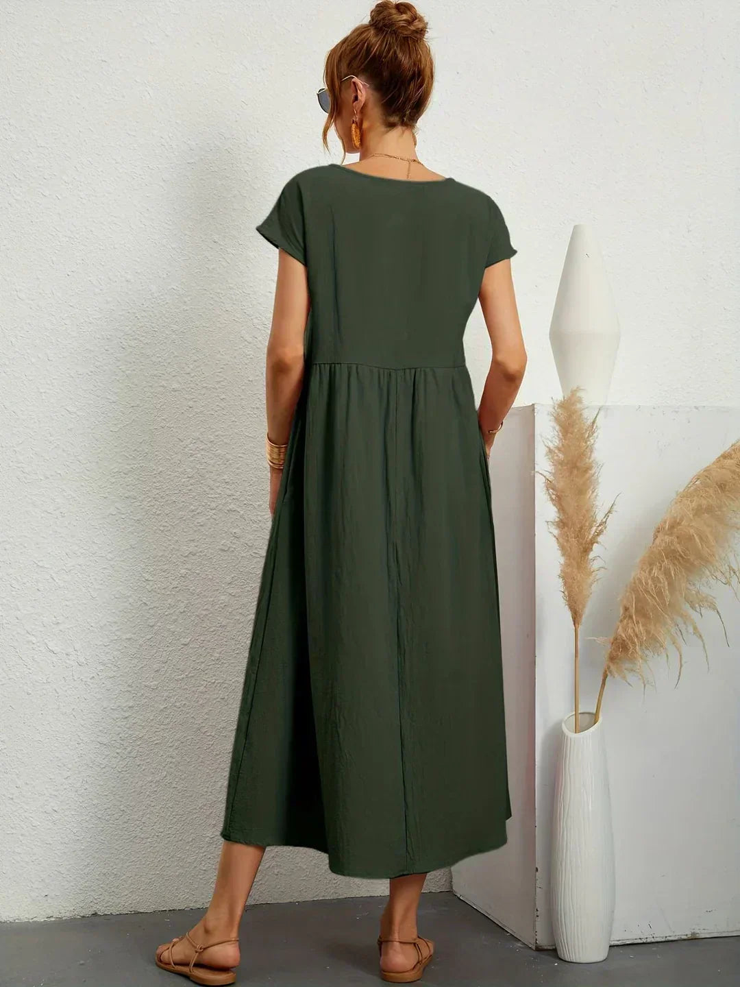 Gabrielle™ — Élégante Robe Midi Fluide au Style Intemporel