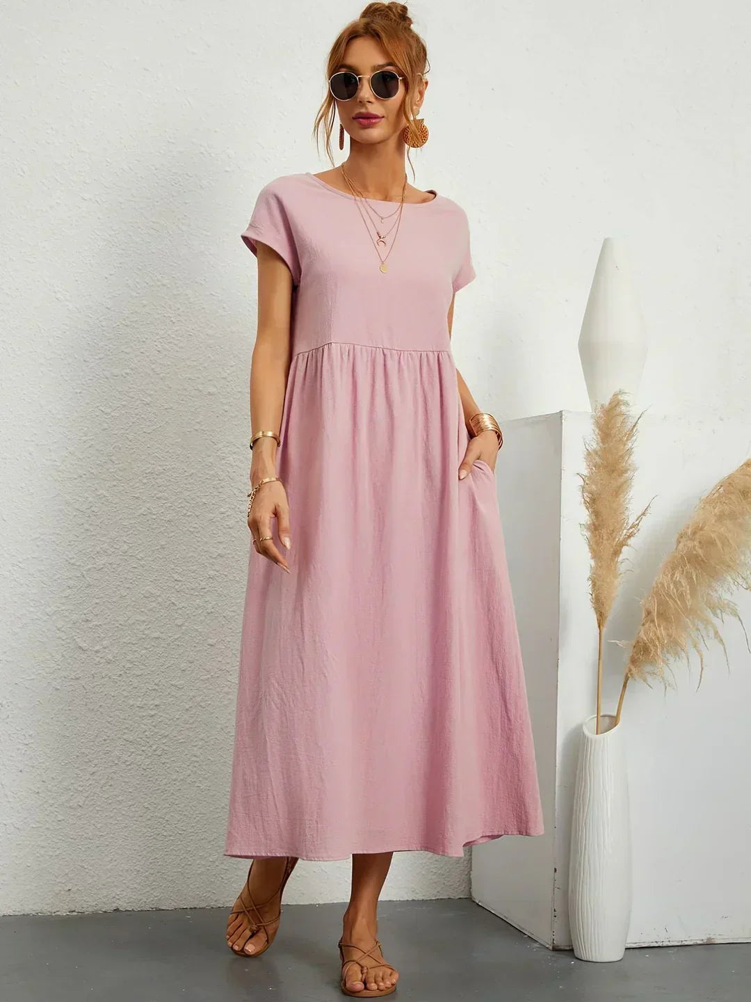 Gabrielle™ - Élégante Robe Midi Fluide au Style Intemporel