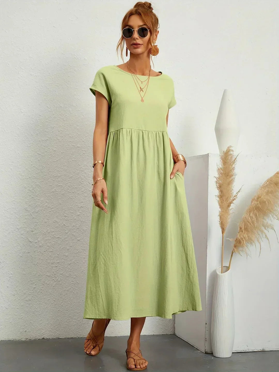 Gabrielle™ - Élégante Robe Midi Fluide au Style Intemporel