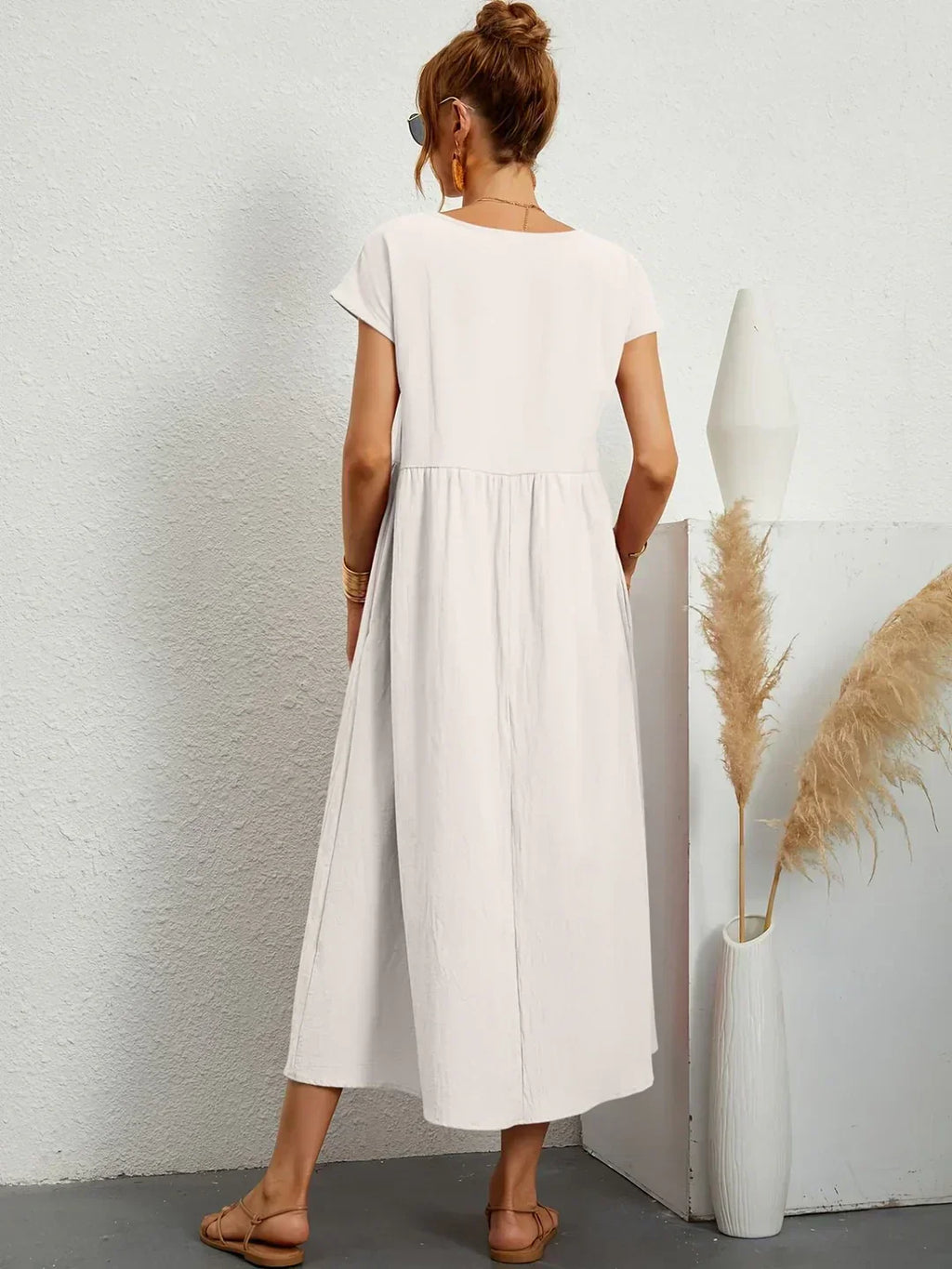 Gabrielle™ — Élégante Robe Midi Fluide au Style Intemporel