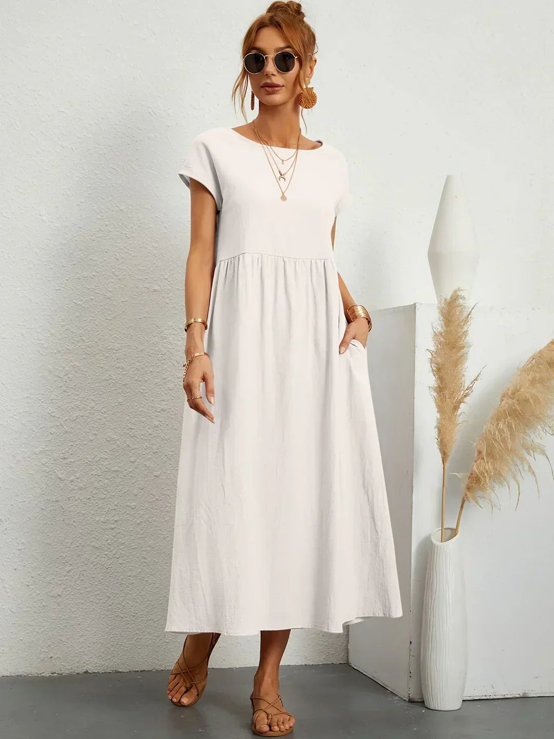 Gabrielle™ - Élégante Robe Midi Fluide au Style Intemporel