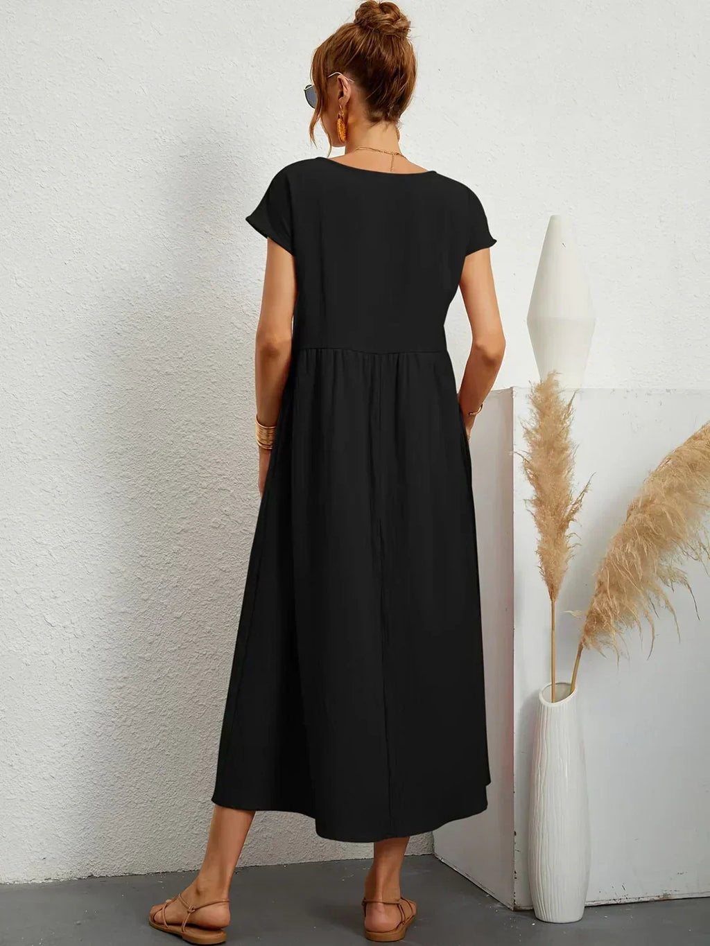 Gabrielle™ - Élégante Robe Midi Fluide au Style Intemporel