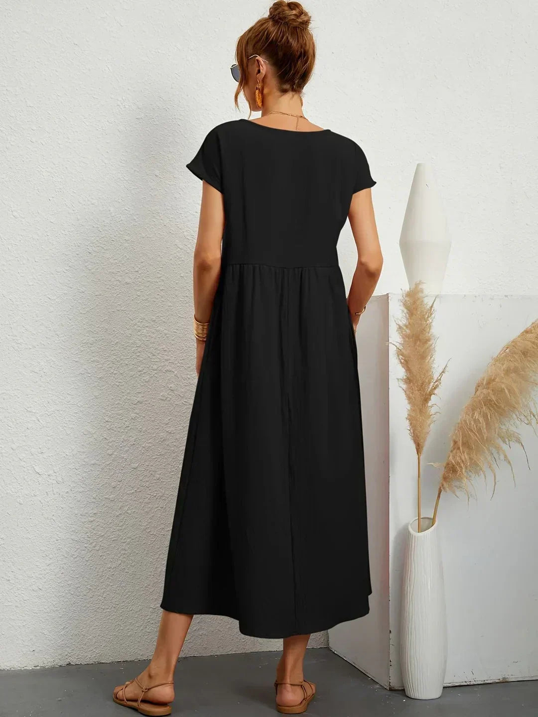 Gabrielle™ - Élégante Robe Midi Fluide au Style Intemporel