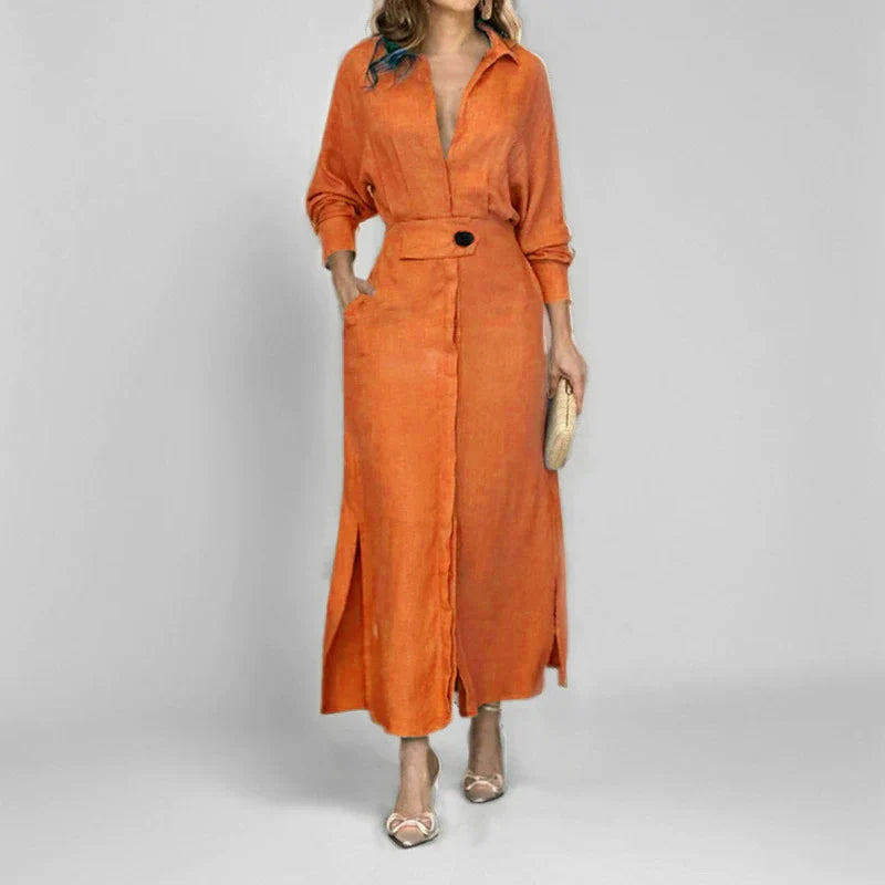 Aurélia™ — Robe longue fluide au style naturel et élégant