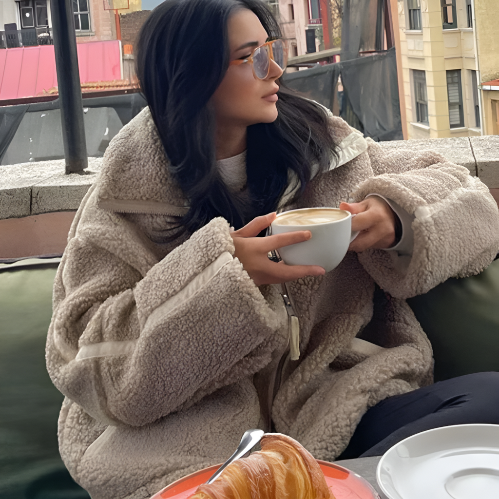 Jade | Veste en teddy fleece