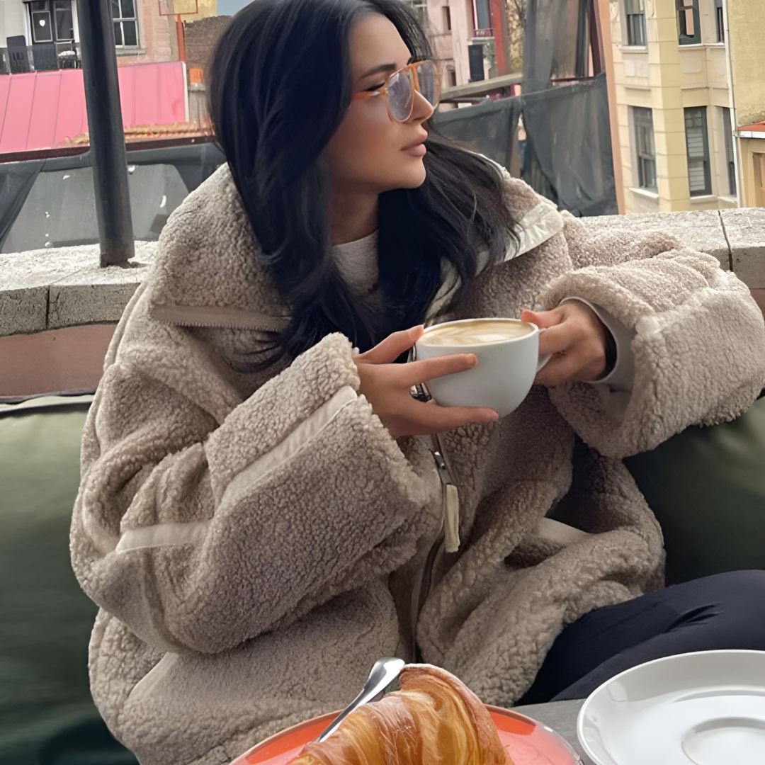 Jade | Veste en teddy fleece