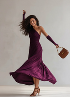 Isadora™ — Robe maxi asymétrique à une épaule