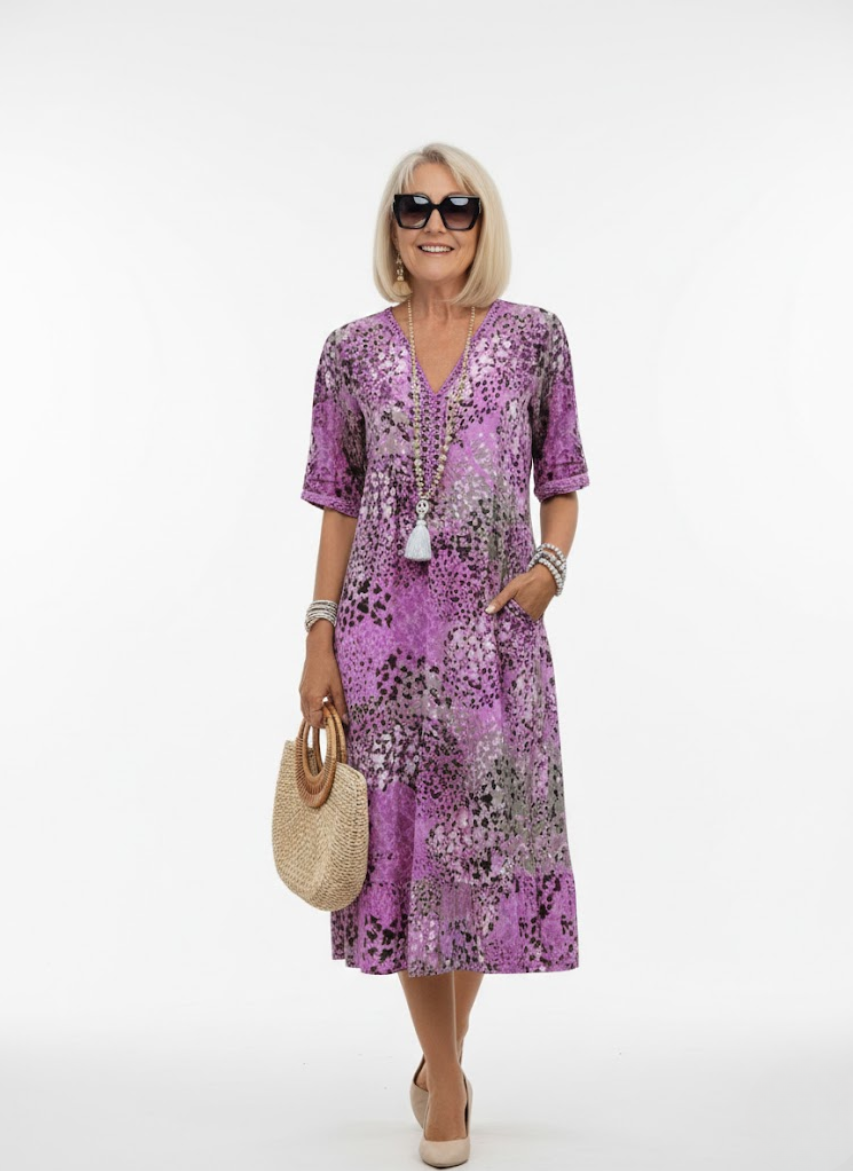 Florentine™ — Élégante Robe Midi Florale Fluide