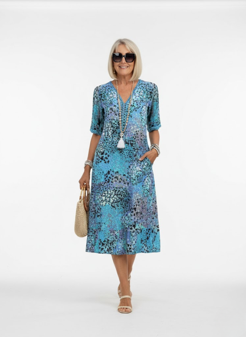 Florentine™ — Élégante Robe Midi Florale Fluide