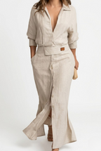 Aurélia™ — Robe longue fluide au style naturel et élégant