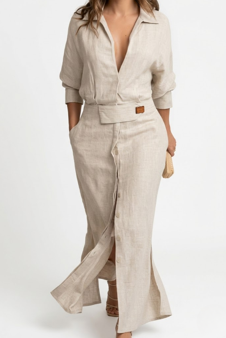 Aurélia™ — Robe longue fluide au style naturel et élégant