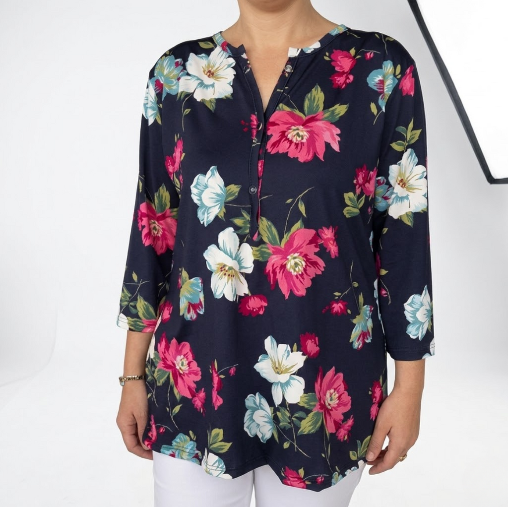 Émilienne™ — Tunique d'été fluide à imprimé confortable