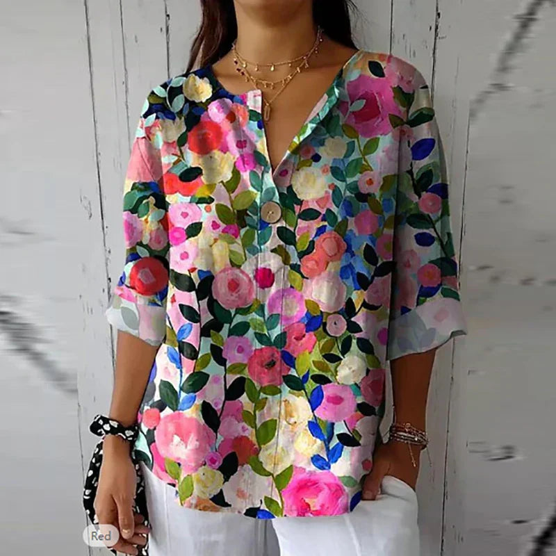 DELACROIX | Blouse Fleurie en Tissu Léger