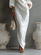Livia™ — Robe fluide asymétrique à l'élégance naturelle