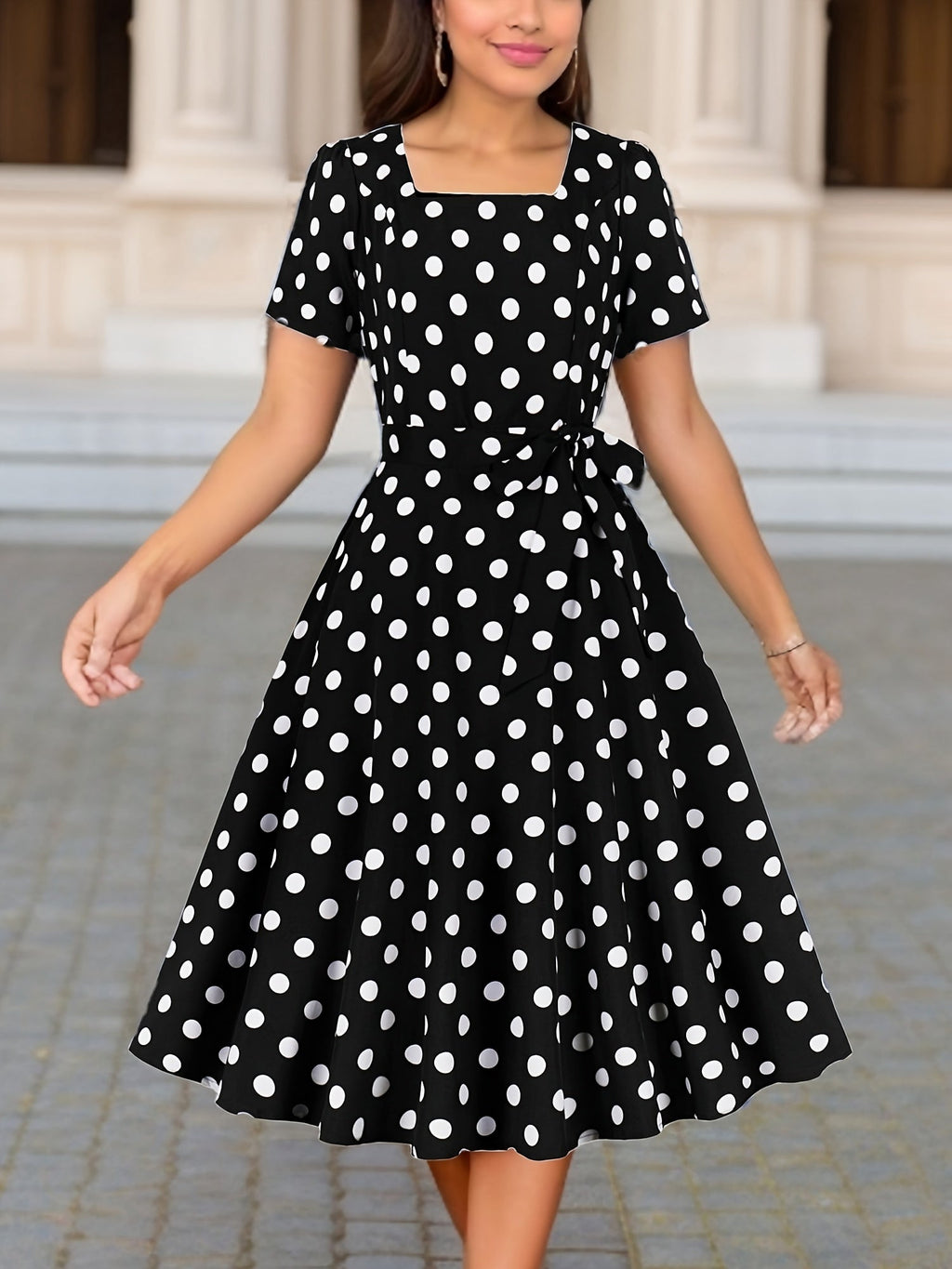 Marguerite™ | Élégante Robe à Pois Confortable et Intemporelle