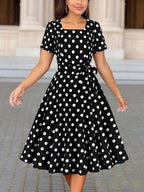Marguerite™ | Élégante Robe à Pois Confortable et Intemporelle