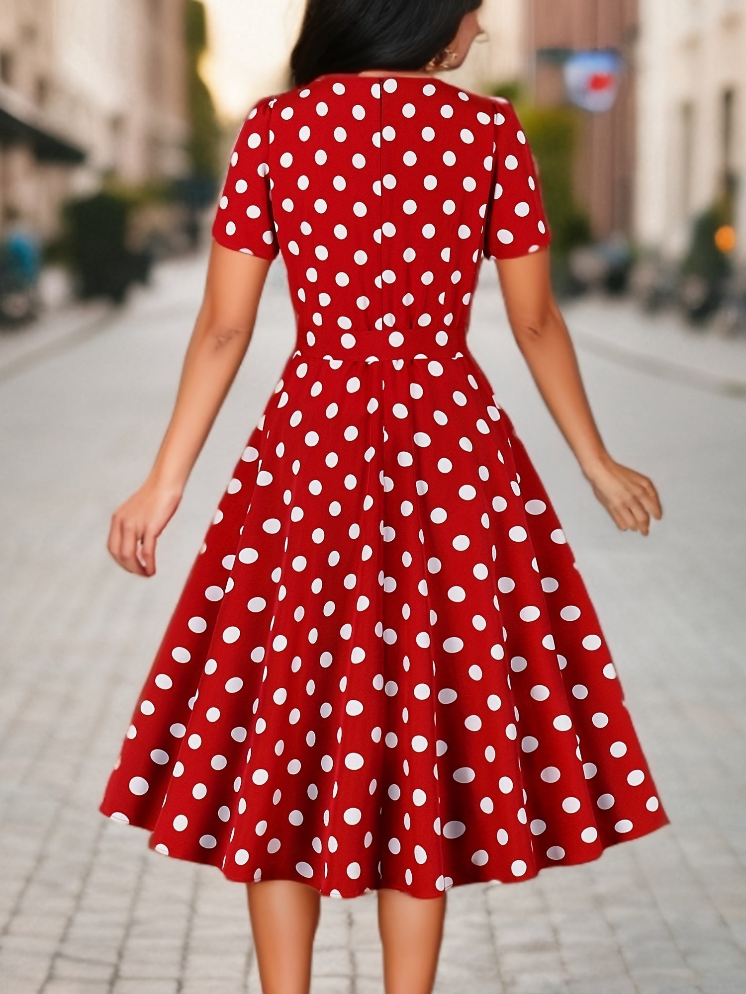 Marguerite™ | Élégante Robe à Pois Confortable et Intemporelle