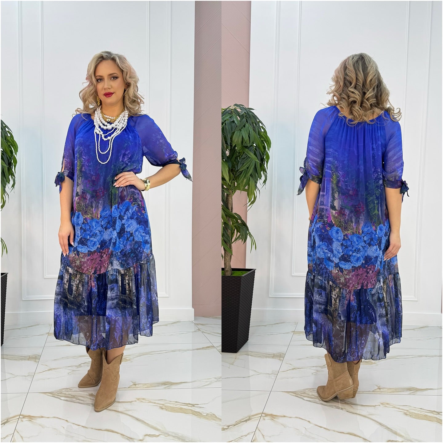 Clémence™ | Élégante Robe Longue Florale et Confortable