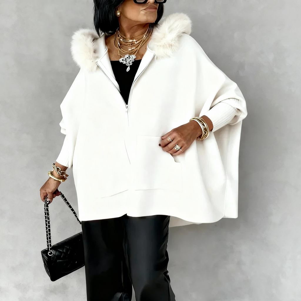 Isadora™ - Rose Elegance Warm Cape Poncho
