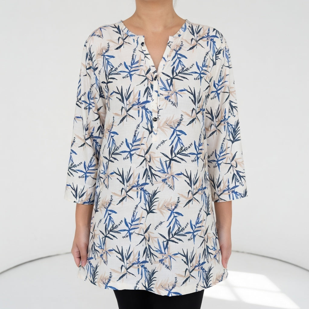 Émilienne™ — Tunique d'été fluide à imprimé confortable