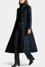 Madeleine™ — Élégant Manteau Mi-Long à Carreaux