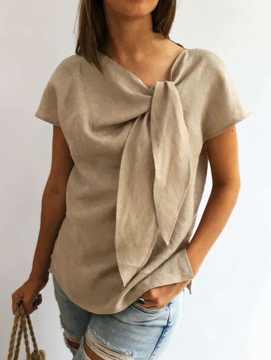 Elisa™ — Blouse Chic avec Nœud
